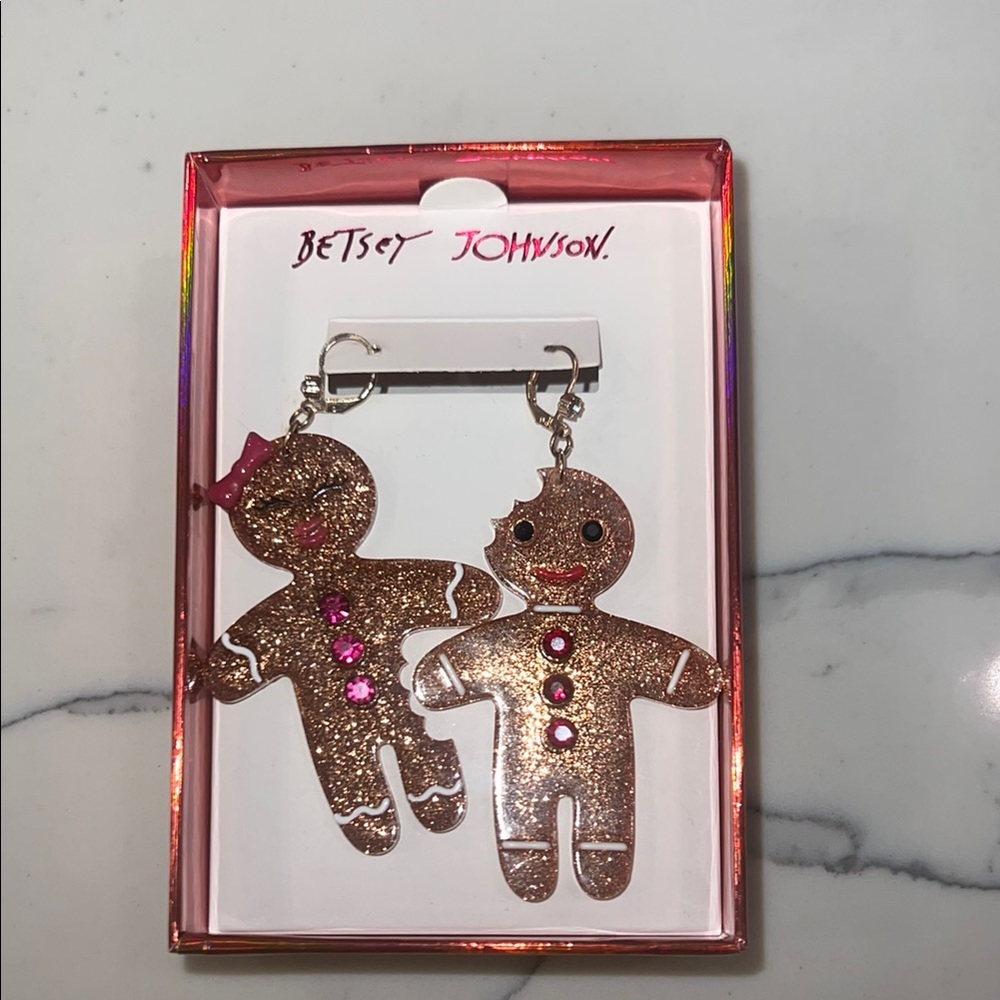 Betsey Johnson Gingerbread Earrings